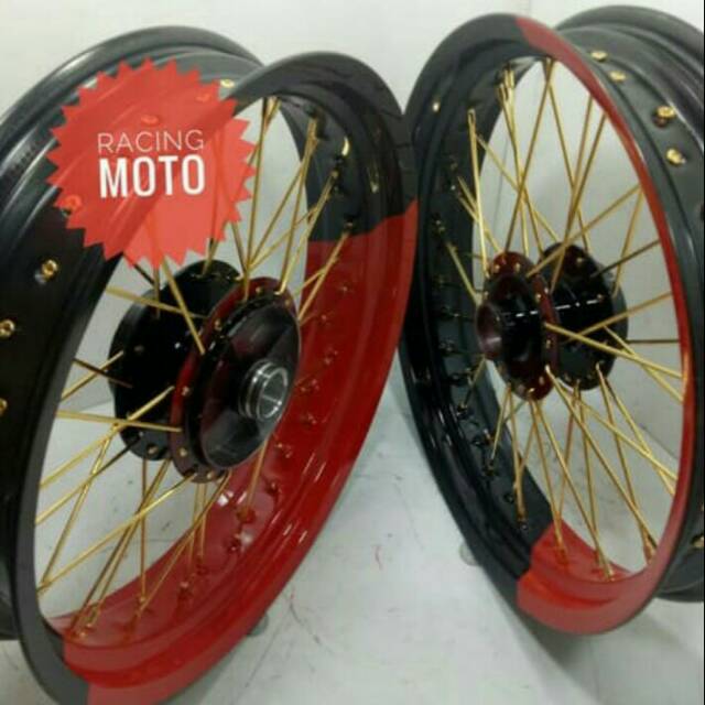 PAKETAN VELG SATRIA FU FREE CAKRAM VELG RING 17 LEBAR 250-215 PLUS STEL VELG LENGKAP WARNA BISA REQ