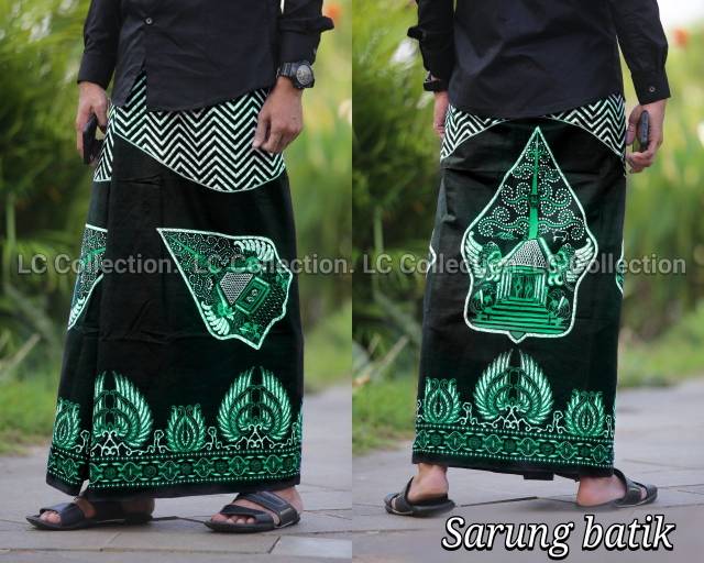 DISKON Sarung Batik Antasena warna lengkap Hijau