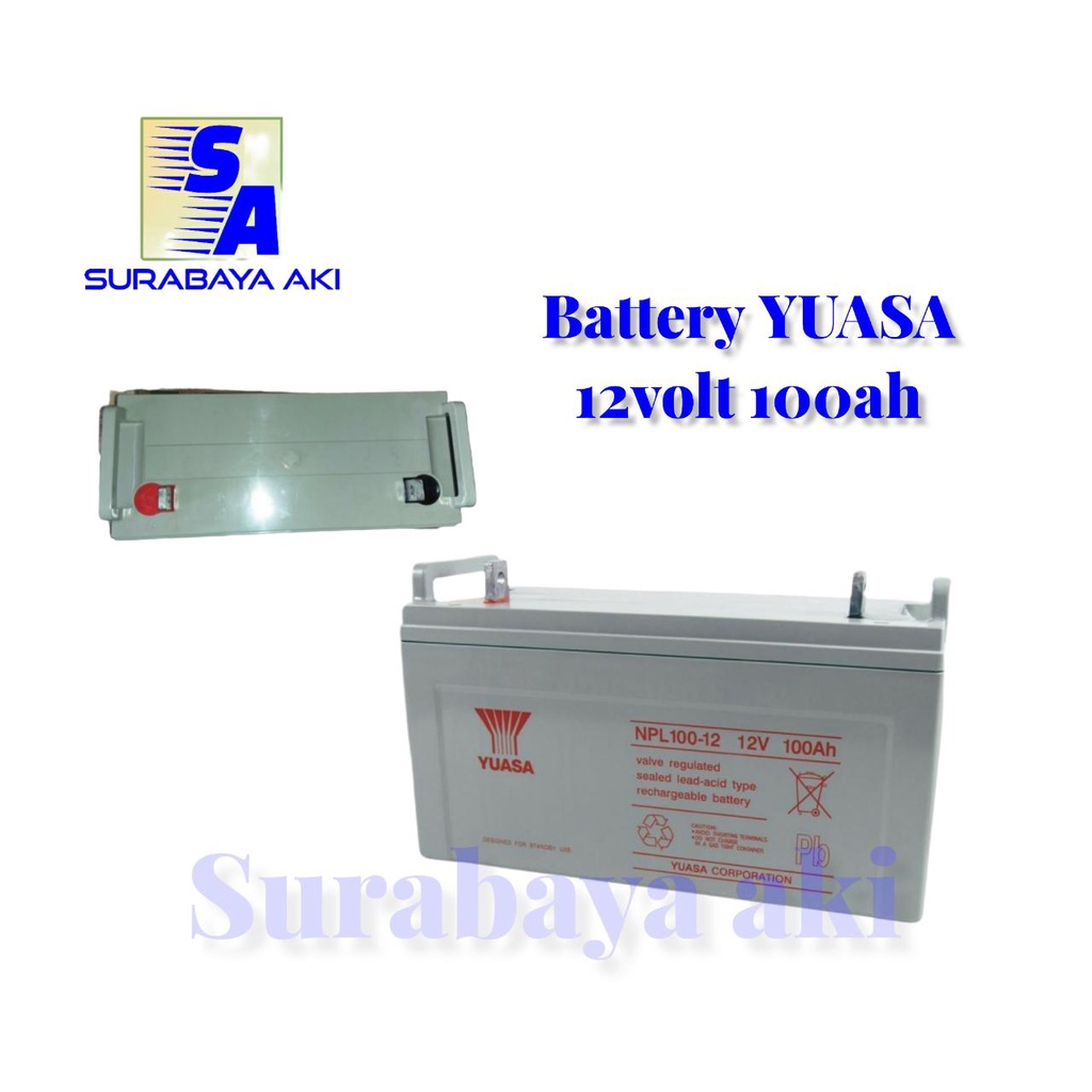 Aki Kering Yuasa NP100-12 Baterai Kering Yuasa 12v 100ah 12 v 100 ah