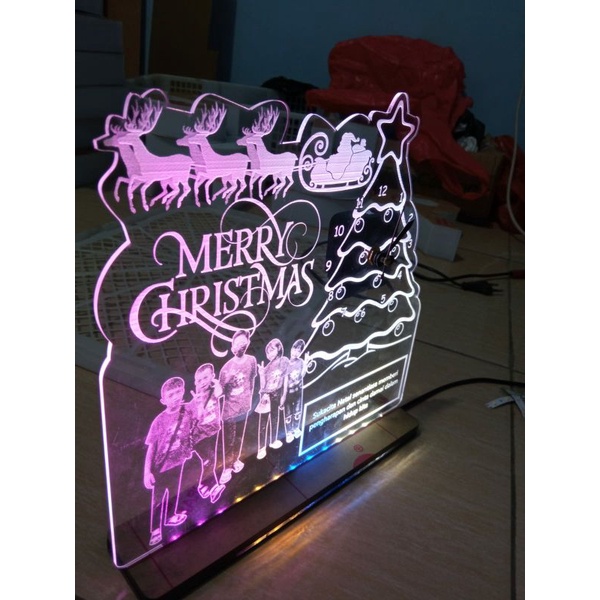 Kado Natal - Spesial Merry Christmas - Uk.10R (25x26cm+Jam) - Jyran93 Jakarta