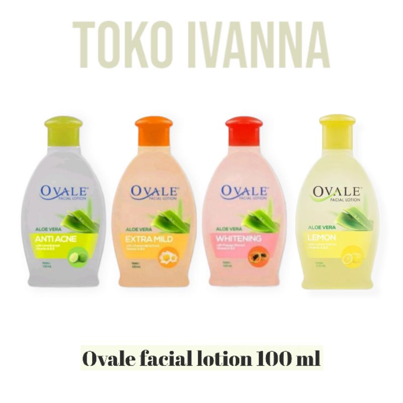 Ovale Facial Lotion Extra Mild / Bengkoang / Anti Acne / Lemon Botol 100mL
