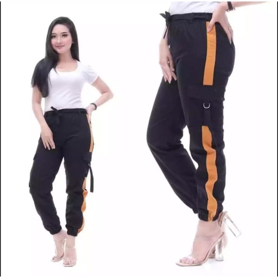 CELANA JOGGER CARGO WANITA BTS ARMY ZUMBA SENAM SEPEDA SANTAI