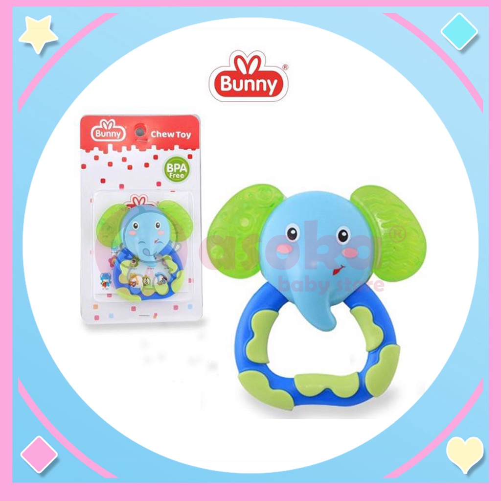 Lusty Bunny Water Filled Teether Chew Toys Elephant  Gajah ADT-8001 ASOKA