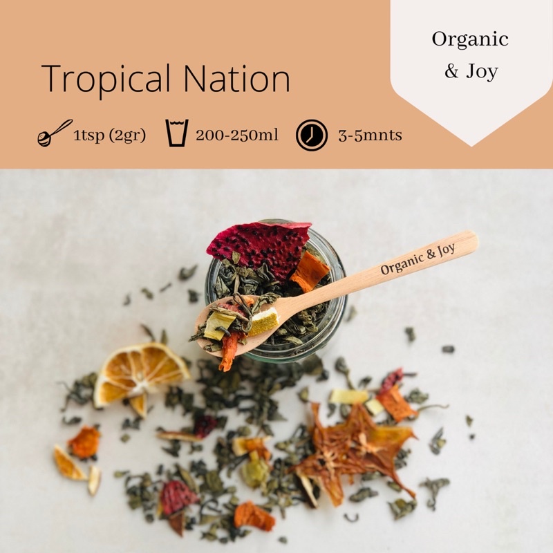 Organic&amp;Joy• Tropical Nation Tea/Teh Hijau Rasa Buah Tropical (green tea tropical fruit)