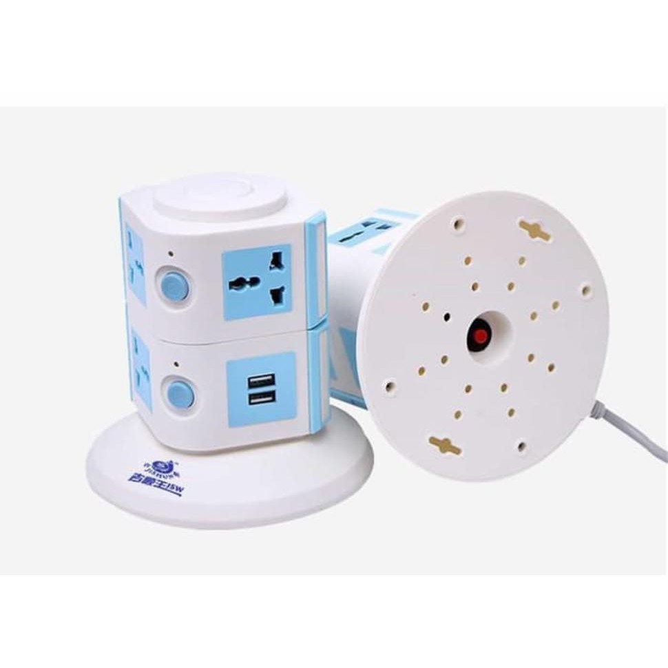 *pertukangan* Colokan Listrik Vertical Smart Socket Safe Life 7 colokan + 2 usb