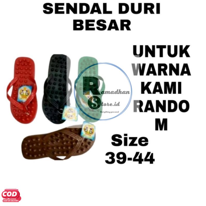 Sandal Refleksi Akupuntur Rematik Model Duri Besar Plastik