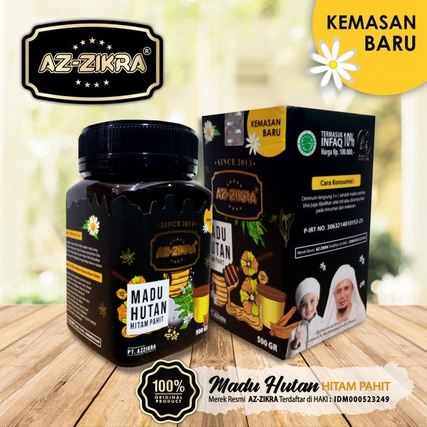 Madu Az Zikra / Madu Hutan dan Madu Herbal Hitam Pahit Asli 100% - Original BPOM