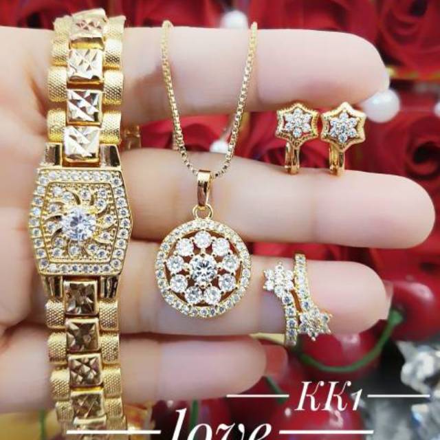 Xuping set perhiasan lapis emas 24K 1430