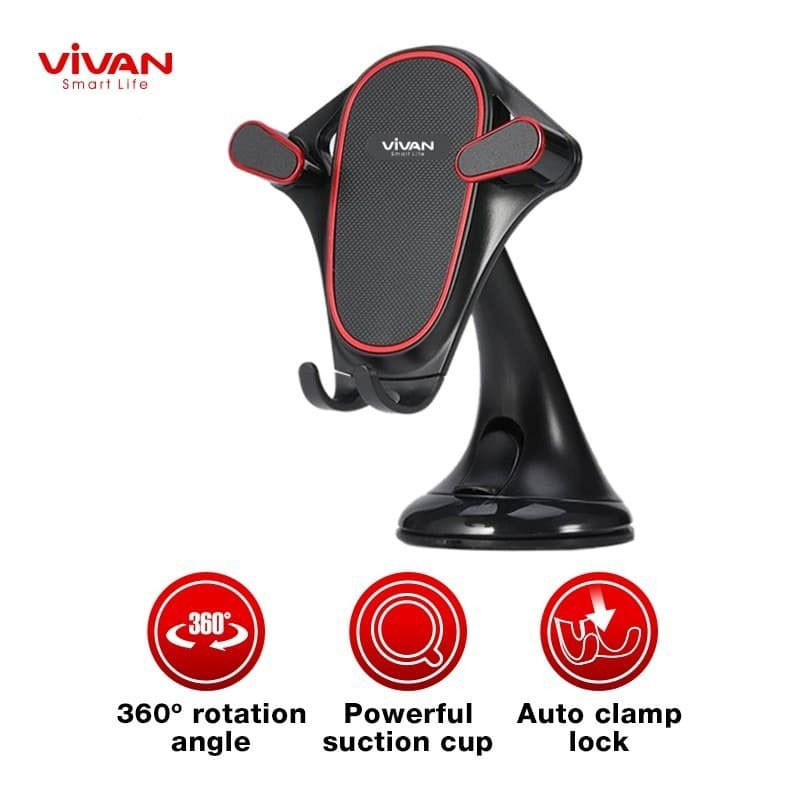 VIVAN CHS07 CAR HOLDER UNIVERSAL DAN PENGUNCI OTOMATIS - PHONE HOLDER