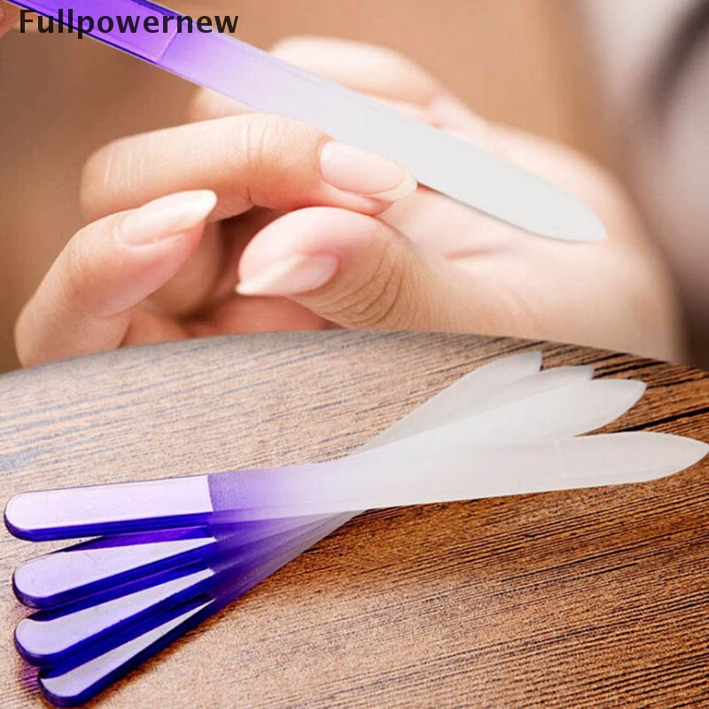 (FULL) 4pcs Kikir Kuku Bahan Kaca Kristal Untuk manicure / nail art