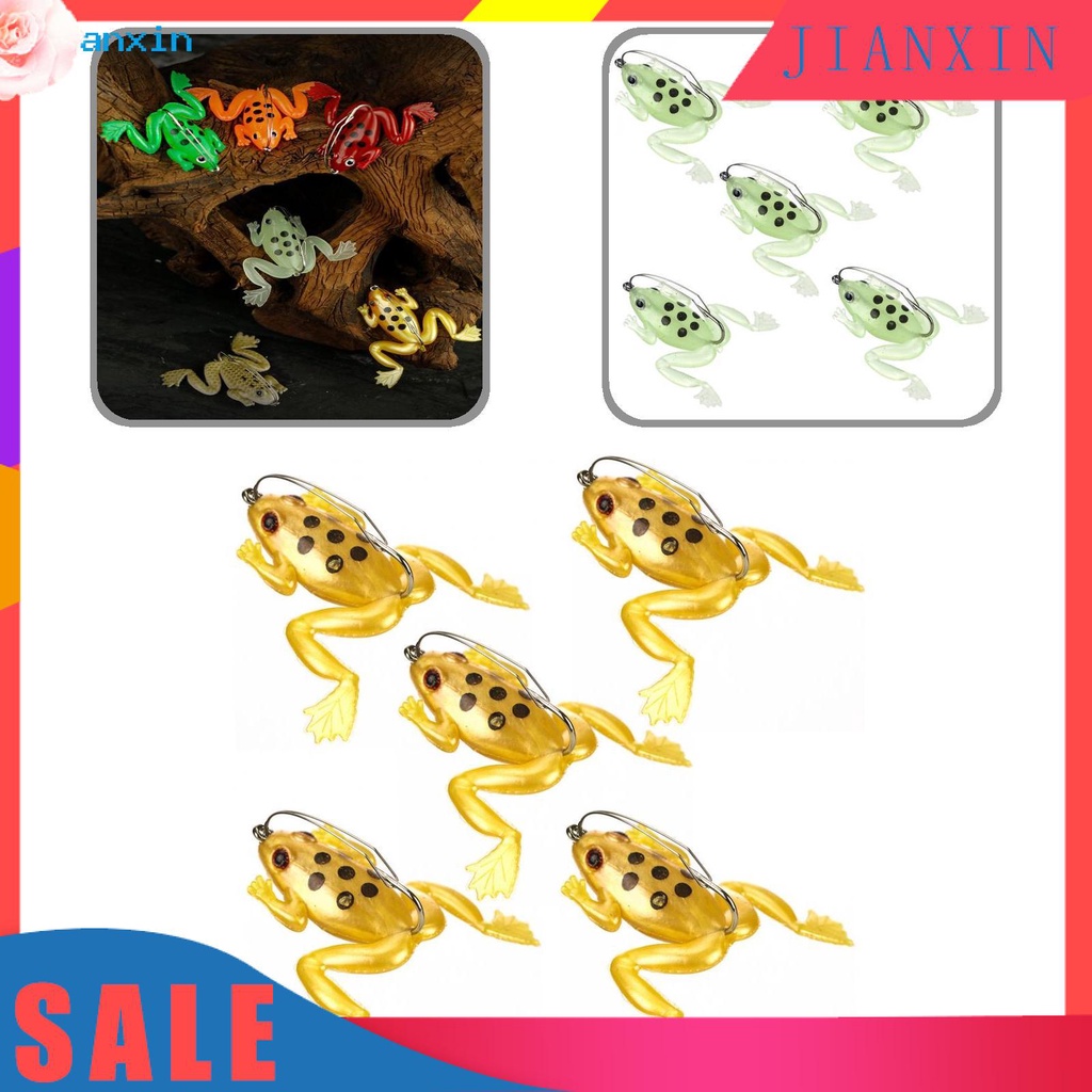 [Jianxin] Luminous Soft Frog Bait Realistic Lightweight Compact Frog Bait Wear-Resistant for Saltwater