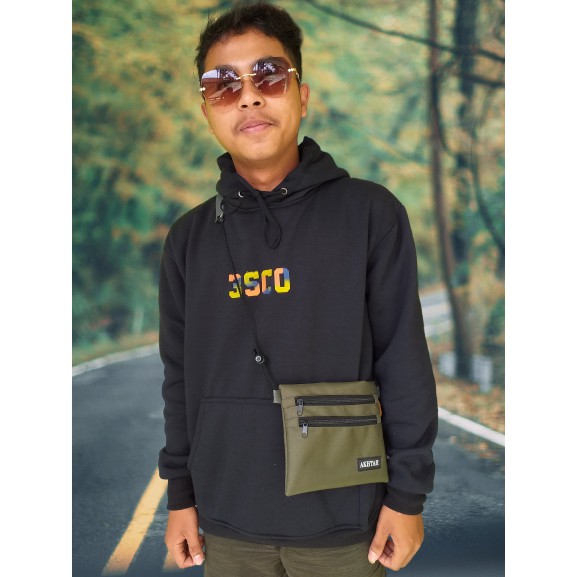 Tas Selempang Sling bag Tas pinggang Gantung Leher Cewek Cowok Pria Terbaru Murah Tempat Hp Cod