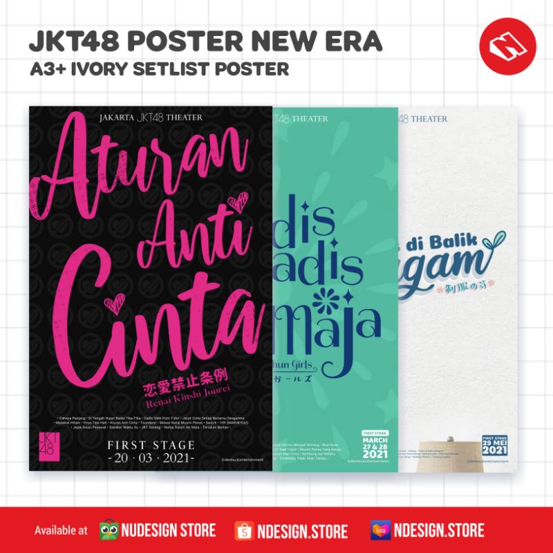 NDESIGN - POSTER SETLIST JKT48 NEW ERA VERSI OLD
