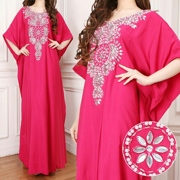 Baju pakaian wanita Kaftan Payet Aisyah terbaru modern trendy