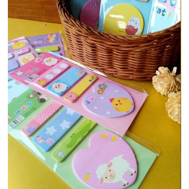 

Post It Sticky Note Fancy / Set Memo Tempel - Cute Animal