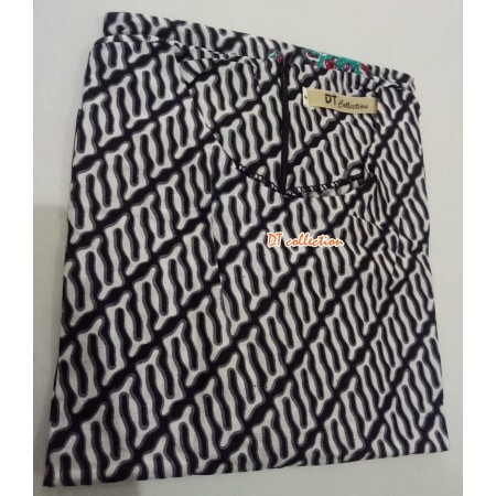 Cod - Dt Collection  - Tunik Batik Wanita  /cewek Lengan Serut Motif Morenaabu-abu