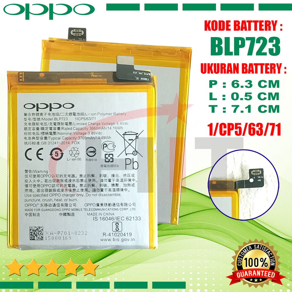 Baterai Battery REALME BLP723 Tipe Hp Realme X - RMX1903 - RMX1901