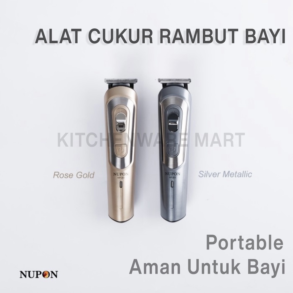 Alat Cukur Rambut Bayi Elektrik Portable Clipper- Trimmer Bayi Nupon- Rechargeable dengan pengaturan pisau atas- Alat Pencukur Rambut Bayi Anak