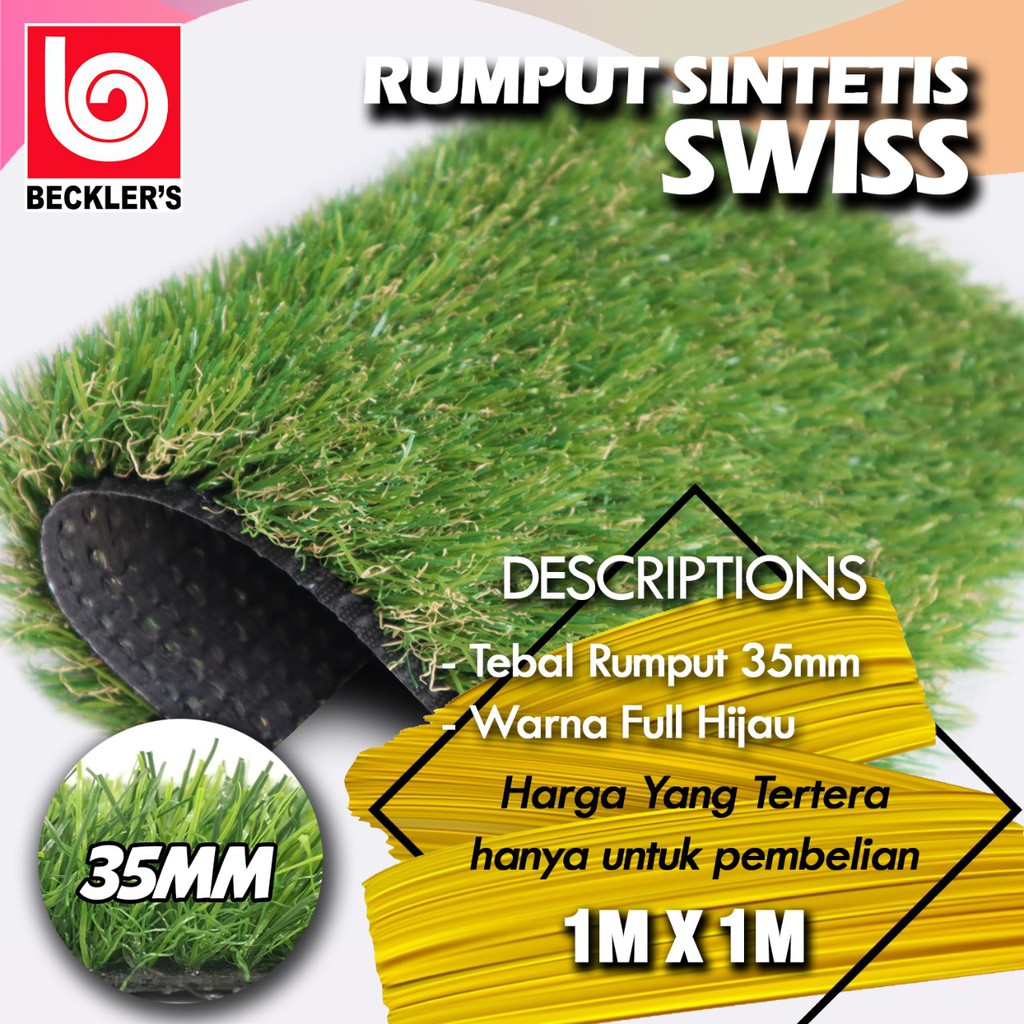 35mm Karpet Rumput Palsu, Rumput Sintetis 1x1M - Artificial Grass