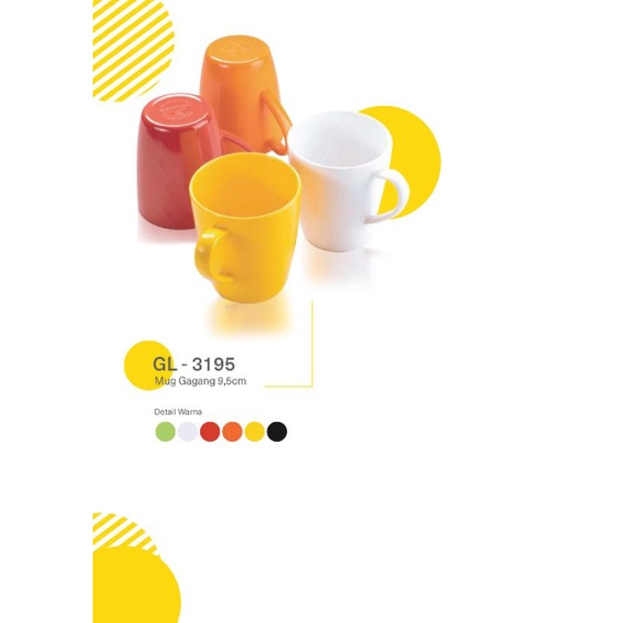 DONYKU MELAMINE MUG GL 3195 ukuran 9.5cm