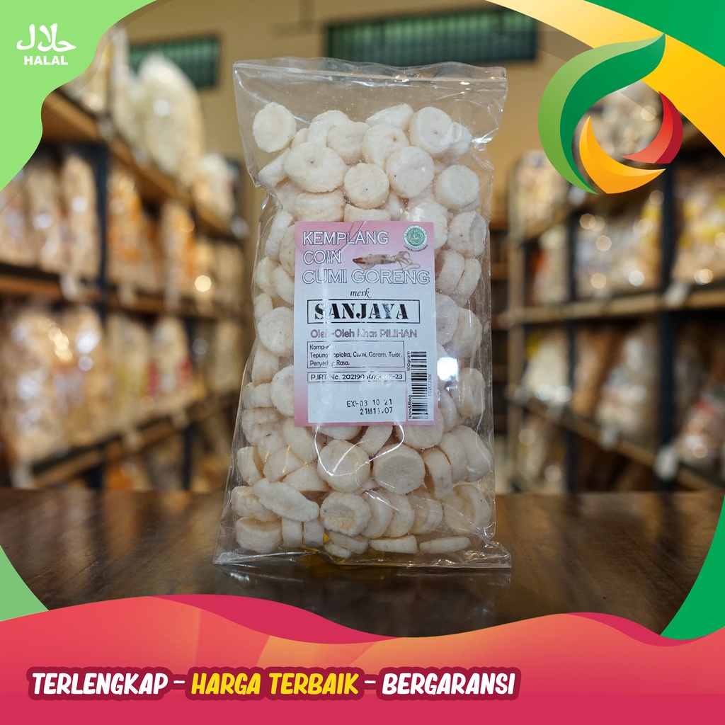 

Kerupuk coin cumi merk Sanjaya khas Bangka 100gr