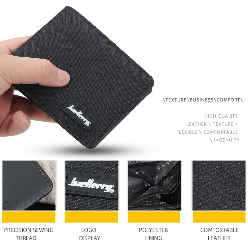 BAELLERRY D1870 Dompet Pria Bahan Kulit PU Leather Premium WATCHKITE WKOS