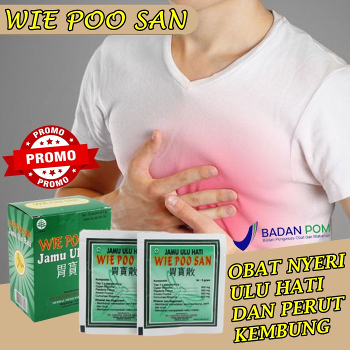 PROMO Jamu maag ulu hati Wie Poo San 1 sachet obat perut kembung dan melilit perih ampuh BPOM