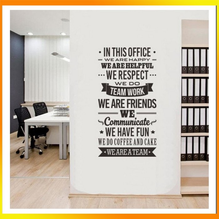 

MS - Cutting Sticker Quote In This Office 1 Stiker Kantor Rumah Kamar - Hitam