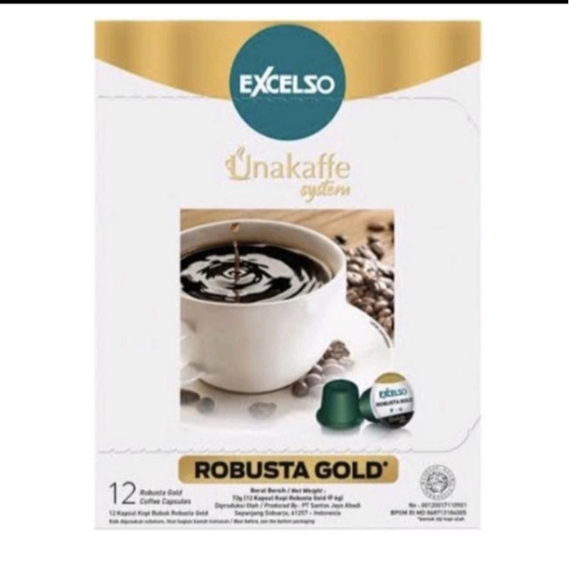 

EXCELSO UNAKAFFE ROBUSTA GOLD CAFFE CAPSUL 12pcs