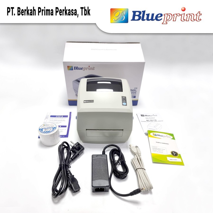 Printer Thermal Barcode Resi Bluetooth BLUEPRINT BP TD110BT Resmi