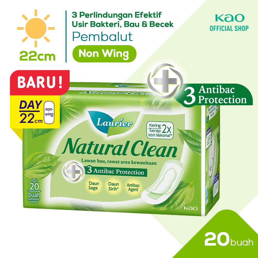 LAURIER NATURAL CLEAN 22 CM 20S NON WING