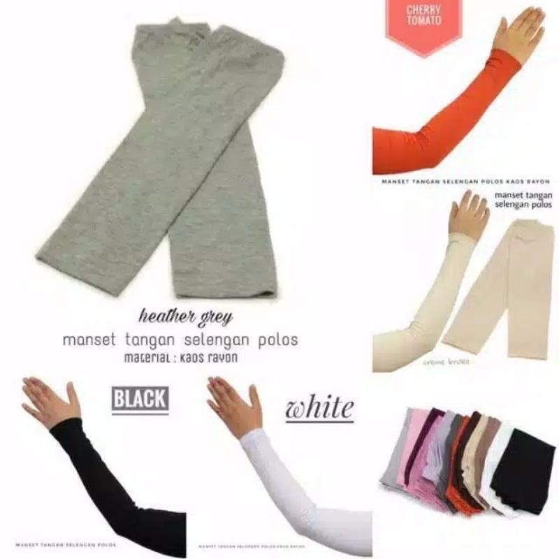 handsock polos / manset polos lengan panjang / handsock tanpa lubang jempol / handsock murah