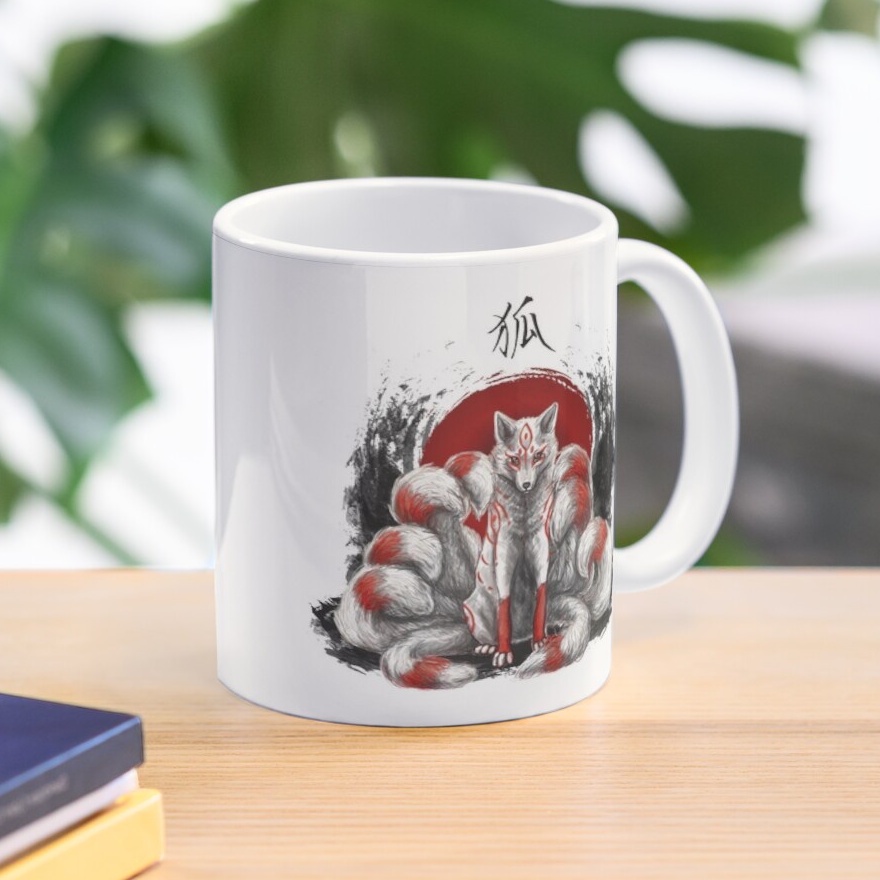 Mug Keramik Japanese Nine Tailed Fox Kitsune