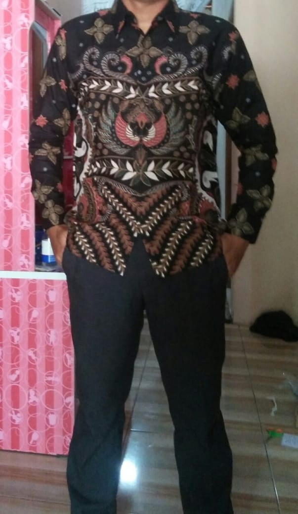 Baju Kemeja Batik Premium Slimfit Furing Lengan Panjang Pria Cowok Murah Batik Solo Aluna 086