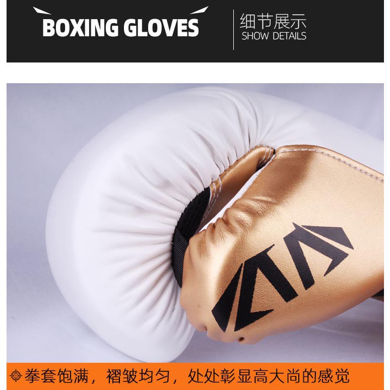KANGLIYA Sarung Tangan Tinju MMA UFC Boxing Muay Thai Leather Glove 12 OZ - FE-BO003 - Black