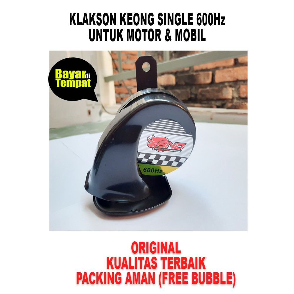 KLAKSON KEONG SINGLE merek mocc / CR7 / HORN / Klakson Keong Single 12V Motor Bebek Matic Laki Mobil