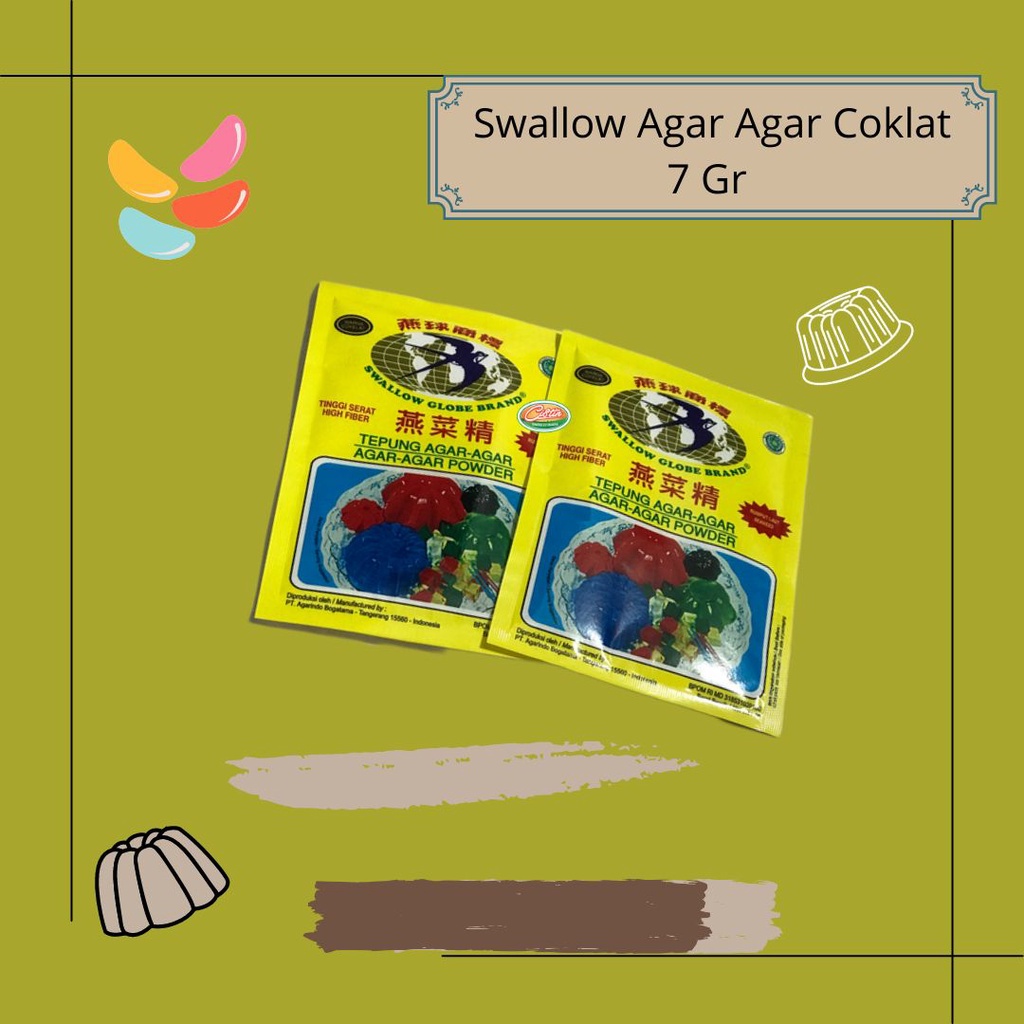 

Swallow Agar-agar coklat powder 7g