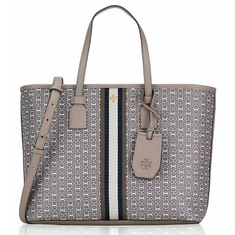 Tory burch gemini small grey heron satchel