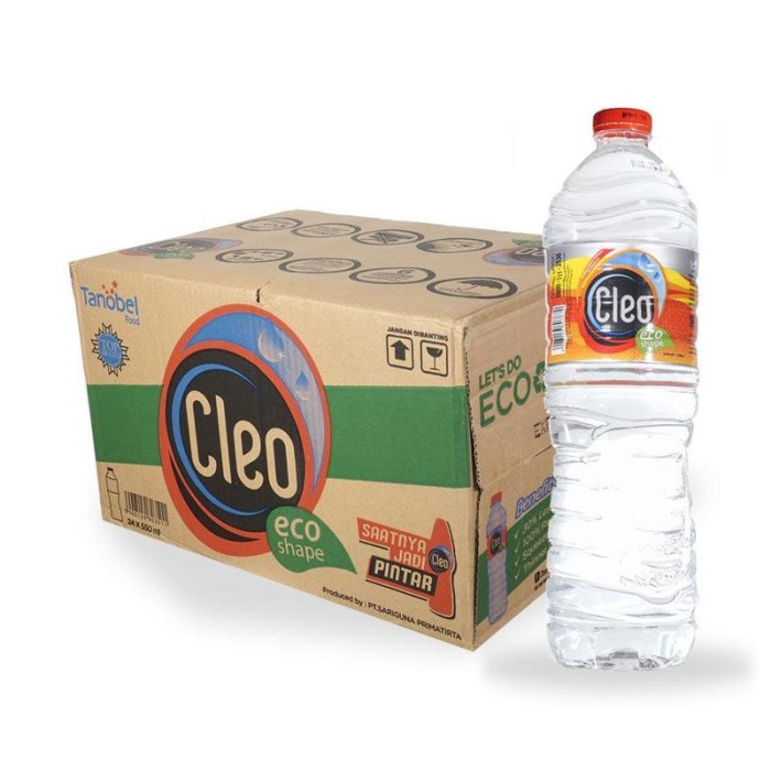 Produk Terbaru Cleo Ecoshape Air Mineral 550Ml X 24 Botol