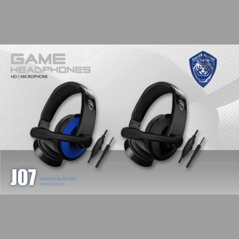 Game Headphones Tipe J07 / Headphone Gaming 3.5 MM No Delay / Headset Headphone Gaming