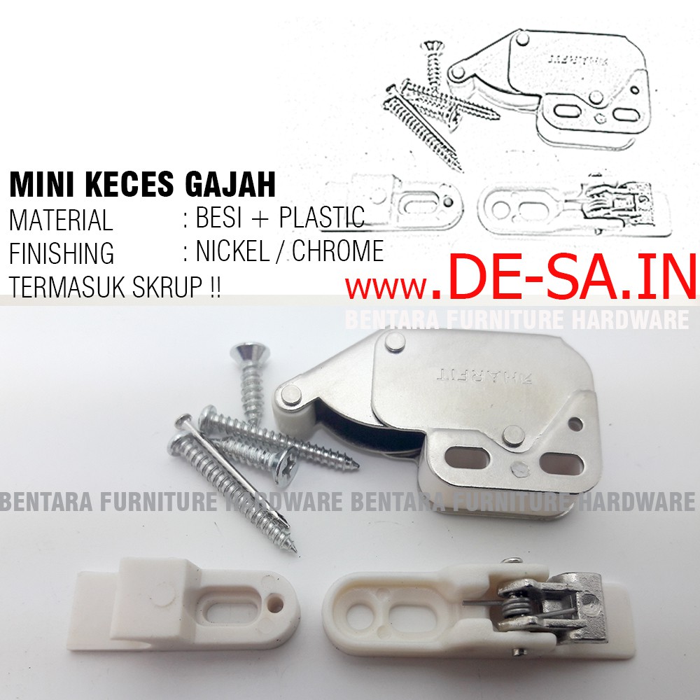 Harfit Mini Keces Gajah - Mini Latch MZ -1059 Keces Pintu Kabinet