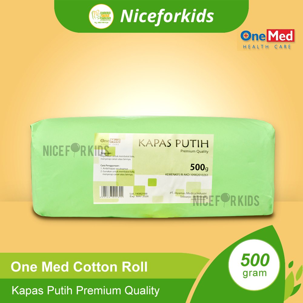 Onemed Cotton Roll 250 gr &amp; 500gr / Kapas Gulung Pembersih Serbaguna