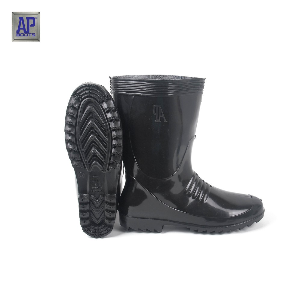 AP Boots AP 1 Black Hitam Sepatu Boot Pendek Kebun Pabrik Peternakan