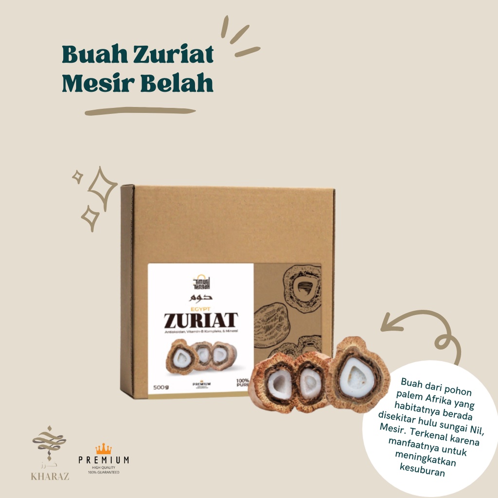 

Buah Zuriat Mesir Doum Belah 500gr Original Premium High Quality