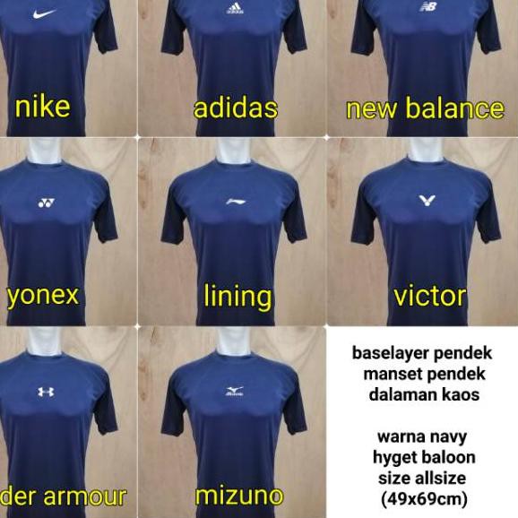  READY Baselayer pendek manset  baju  olahraga kaos gym 