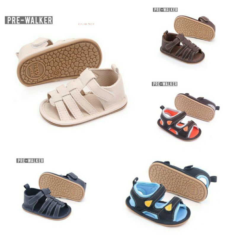 Sepatu Sendal Anak Bayi Laki Laki Sol Karet- Prewalker Baby Boy Shoes S1166