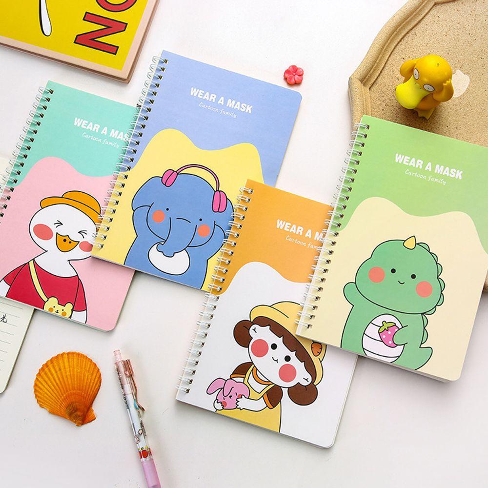 PINEAPPLE Buku Koil Nanas A5 Kartun Dinosaurus Alat Tulis Siswa Diary Planner Jadwal Book