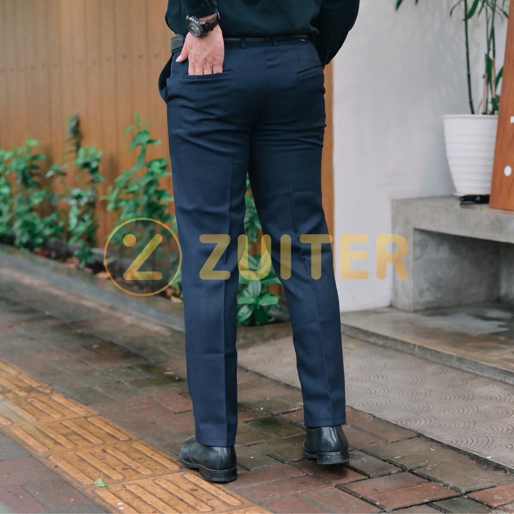 ZUITER - Slimfit Formal Pants | Celana bahan kerja formal kantor slimfit pria (4 Warna)