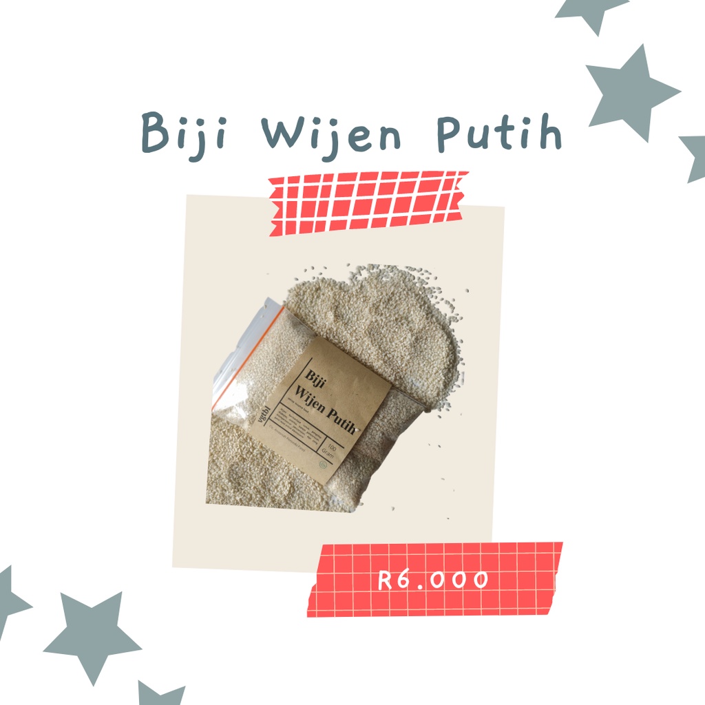 

Wijen Putih White Sesame Seed Goma Shiro Taburan makanan Korea/Jepang