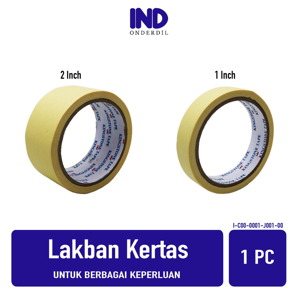 

Lakban-Lem-Solasi-Isolasi Kertas-Masking Tape-Taping 1 2 Inch-In